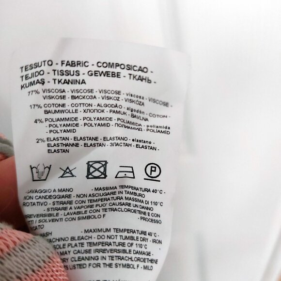 Pink and Grey Knitted Striped Pleated Dress - Picture 13 of 14